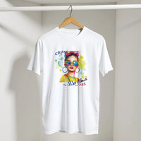 Chill Vibes Pop Art Arabic Tee, Arabic graphic design by Cairo NYC (view 13)