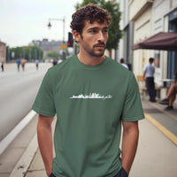 Cairo Skyline Sunset Arabic Tee, Arabic graphic design by Cairo NYC (view 12)
