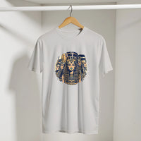Egyptian Pharaoh Queens Retro Arabic Tee in Ice Grey, Arabic graphic design by Cairo NYC