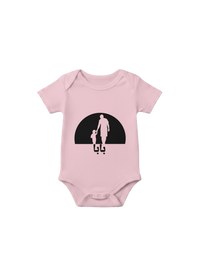 I love My Baba Arabic Onesie in Pink, Arabic graphic design by Cairo NYC