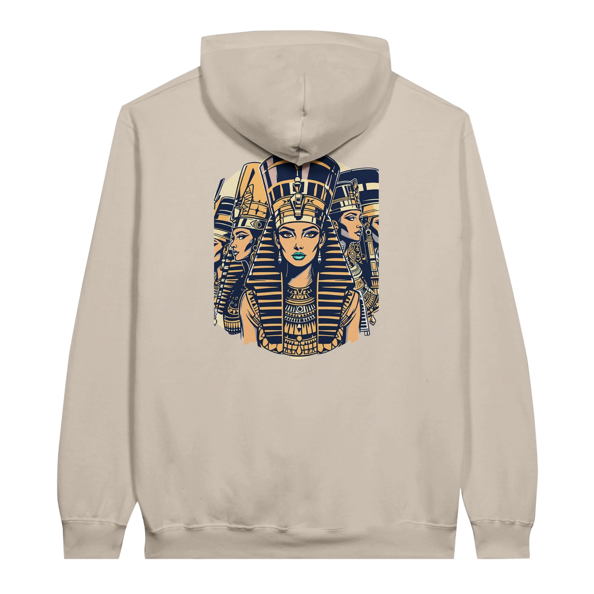 Ancient Egypt Queens hoodie in Sand, Arabic graphic design by Cairo NYC