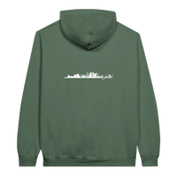 Cairo Skyline Silhouette Hoodie in Military Green, Arabic graphic design by Cairo NYC
