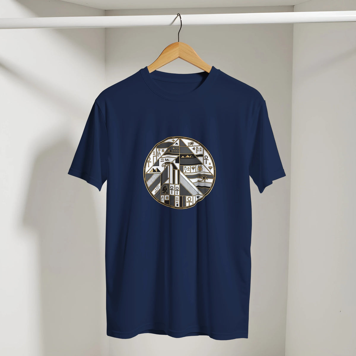 Geometric Egyptian Art Deco Arabic Tee, Arabic graphic design by Cairo NYC (view 15)