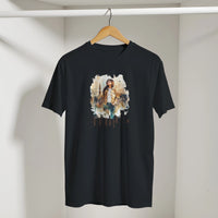 Soulful Cityscape Cairo Tee in Black, Arabic graphic design by Cairo NYC