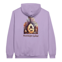Nostalgic Oud Serenade Hoodie in Orchid, Arabic graphic design by Cairo NYC