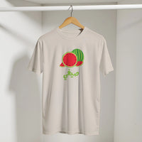 Watermelon Summer Vibes Arabic Tee in Sand, Arabic graphic design by Cairo NYC