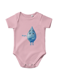 Nope Funny Baby Onesie in Pink, Arabic graphic design by Cairo NYC