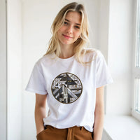 Geometric Egyptian Art Deco Arabic Tee, Arabic graphic design by Cairo NYC (view 17)