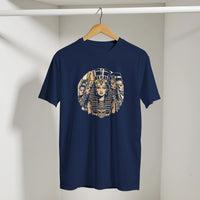 Egyptian Pharaoh Queens Retro Arabic Tee in Navy, Arabic graphic design by Cairo NYC
