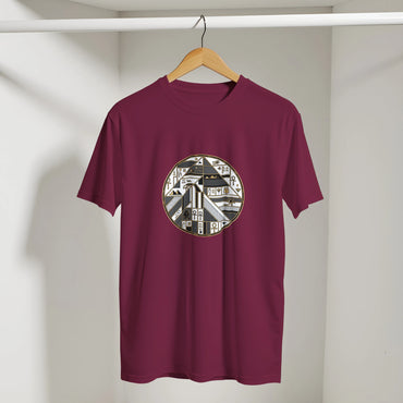 Geometric Egyptian Art Deco Arabic Tee, Arabic graphic design by Cairo NYC (view 2)