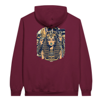 Ancient Egypt Queens hoodie in Maroon, Arabic graphic design by Cairo NYC