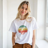 Eshta Retro Sunset Basketball Tee, Arabic graphic design by Cairo NYC (view 17)