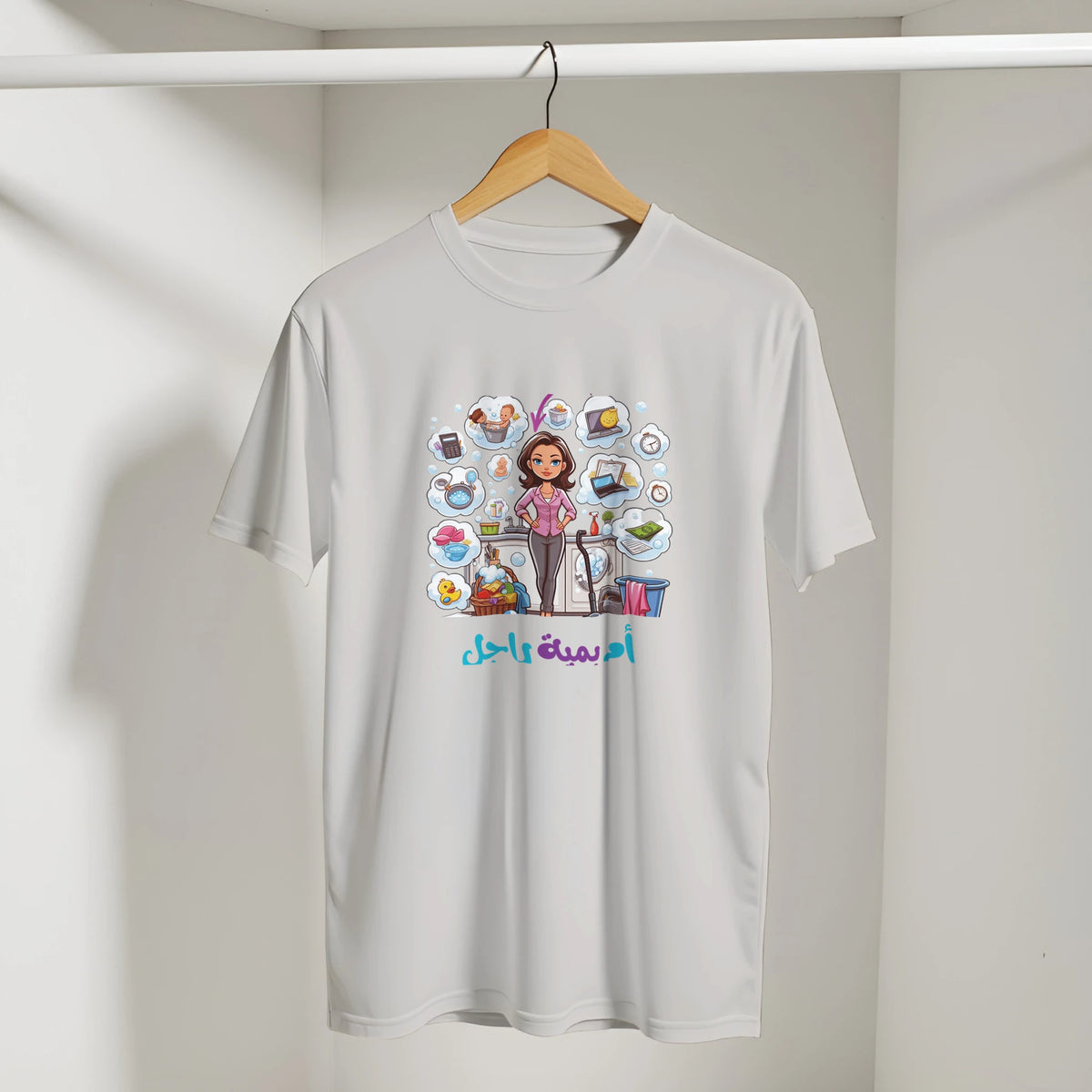 Arabic Mom Streetwear Tee, Arabic graphic design by Cairo NYC (view 6)
