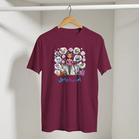 Arabic Mom Streetwear Tee in Maroon, Arabic graphic design by Cairo NYC