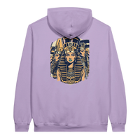 Ancient Egypt Queens hoodie in Orchid, Arabic graphic design by Cairo NYC