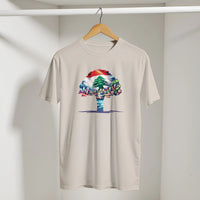 Lebanese Cedar Cityscape Tee in Sand, Arabic graphic design by Cairo NYC