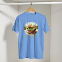 Molokhia Pyramids & Palm Trees Arabic Tee, Arabic graphic design by Cairo NYC (view 16)