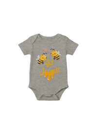 Sweet As Honey Arabic Onesie in Heather Dust, Arabic graphic design by Cairo NYC