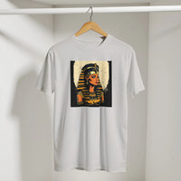 Egyptian Queen Retro Arabic Tee in Ice Grey, Arabic graphic design by Cairo NYC