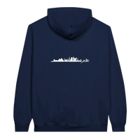 Cairo Skyline Silhouette Hoodie in Navy, Arabic graphic design by Cairo NYC