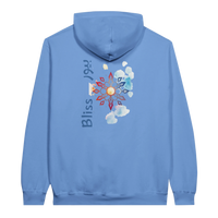 Watercolor Pure Bliss Bliss Hoodie in Carolina Blue, Arabic graphic design by Cairo NYC