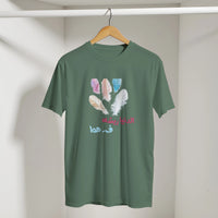 Pastel Feathers Arabic Tee, Arabic graphic design by Cairo NYC (view 12)