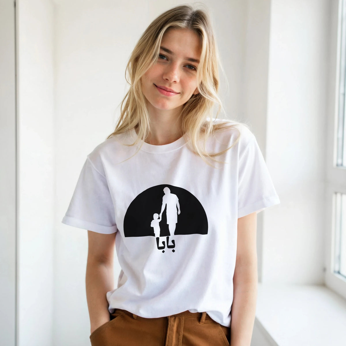 Retro Sunset Graphic Arabic Tee, Arabic graphic design by Cairo NYC (view 17)