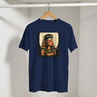 Egyptian Queen Retro Arabic Tee in Navy, Arabic graphic design by Cairo NYC