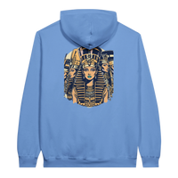 Ancient Egypt Queens hoodie in Carolina Blue, Arabic graphic design by Cairo NYC