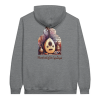 Nostalgic Oud Serenade Hoodie in Sport Grey, Arabic graphic design by Cairo NYC