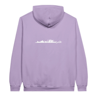 Cairo Skyline Silhouette Hoodie in Orchid, Arabic graphic design by Cairo NYC