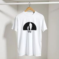 Retro Sunset Graphic Arabic Tee in White, Arabic graphic design by Cairo NYC